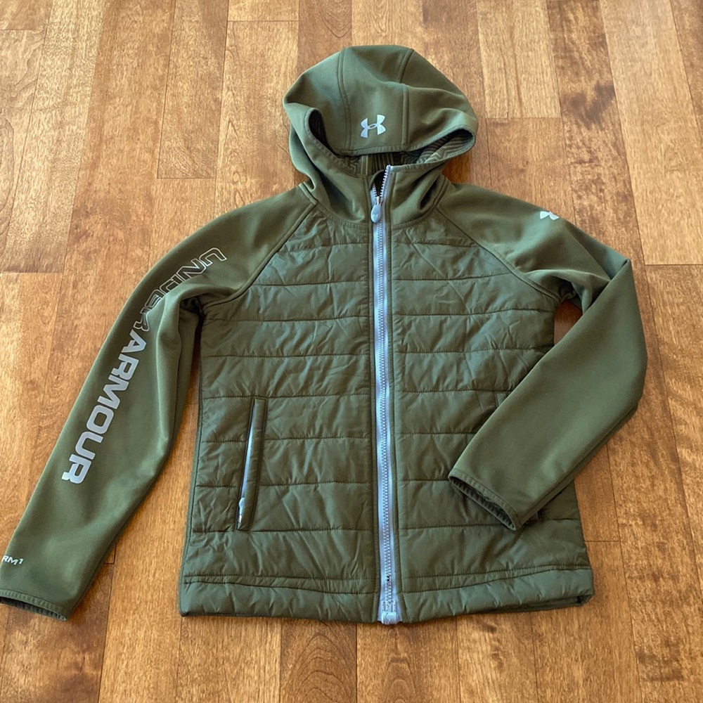 Under Armour Boys Coldgear Infrared Lightweight Jacket Green Size Medium